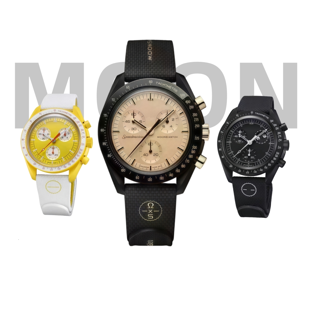 1969 Bioceramic Planet Swatches Moon Watch Snooplyses Designer Watch Moonswatche Gold42mm Full Function Chronograph Luxury Mens Wristwatches With Bo
