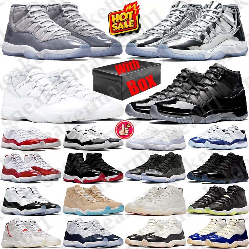 Free Shipping With Box Basketball 11 11s lows Shoes Designer Sport sneakers Gamma Blue for shoe mens womens Space Jam high UNC d h gate Cool Grey br