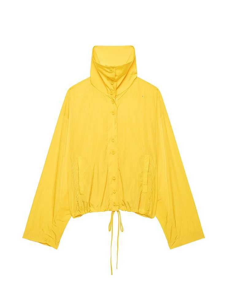 Women TFMLN Women's Loose Jackets Jacket 2026 Autumn Trendy Leisure Pilot Jacket Female Stylish High Street Turtleneck Light Thin Jacket C26092