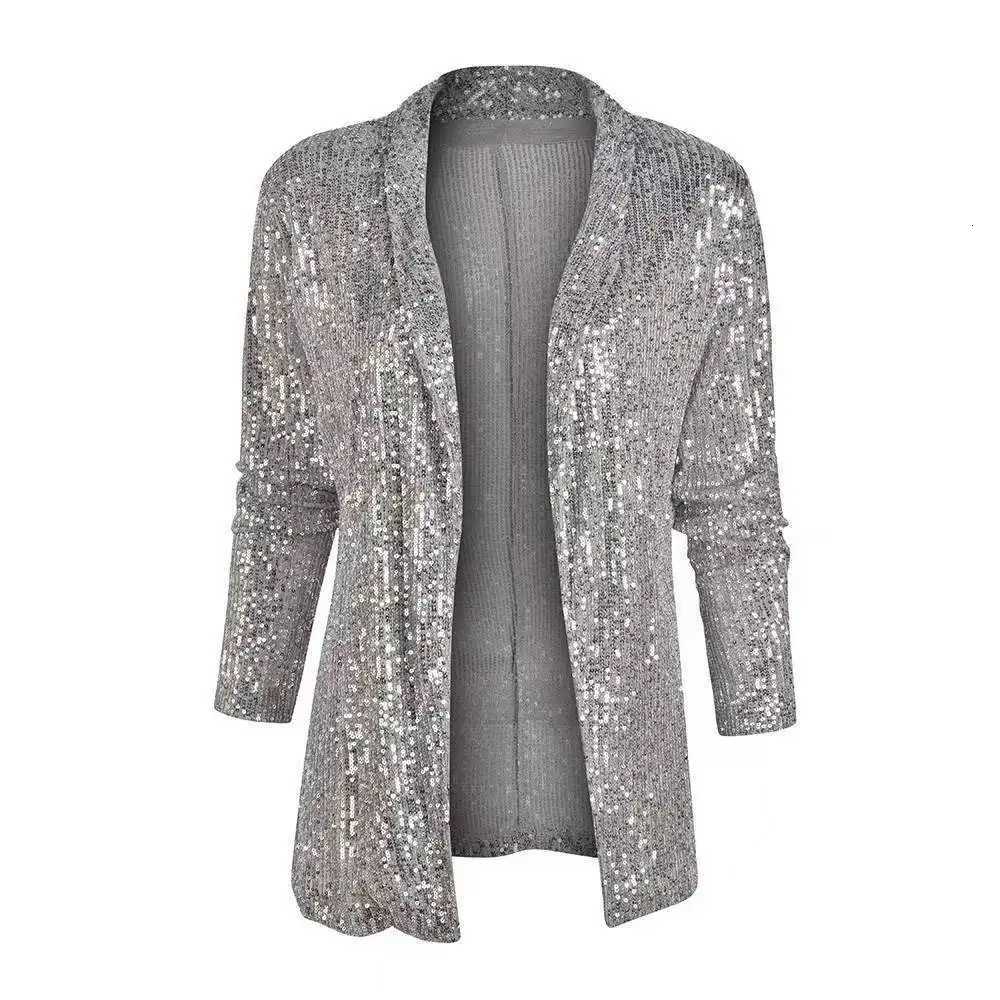 Women's Jackets Sequin Cardigan Jackets New Autumn Club Office Party Coats Glitter Chic Jacket Elegant Lady Top Outwear Women's Blazer C26
