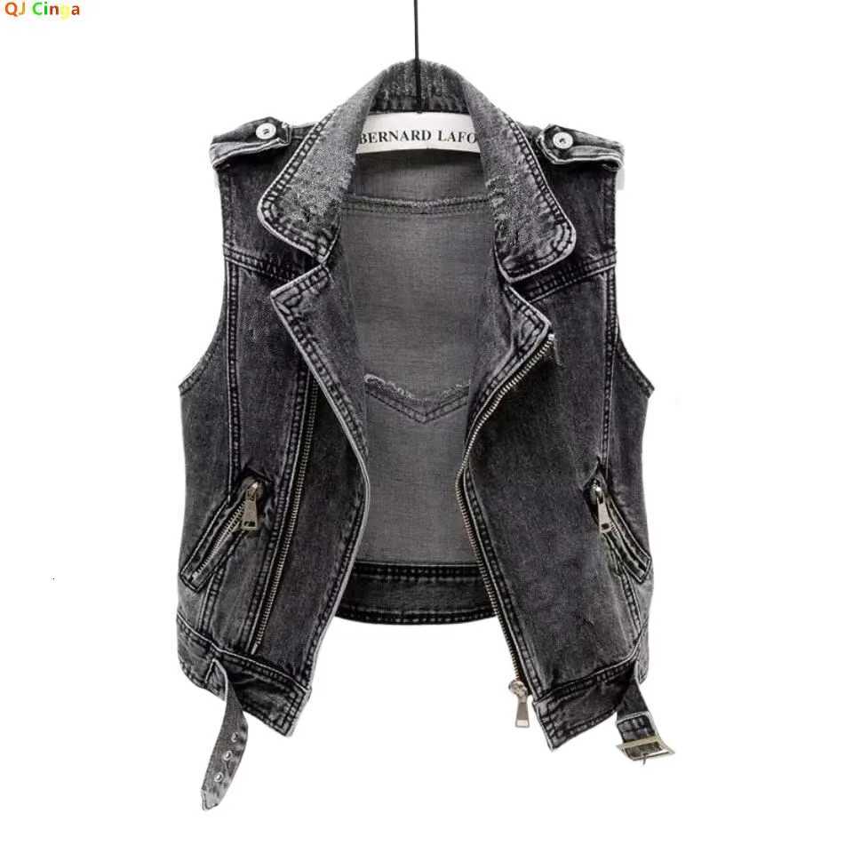 Women's Jackets Women's Black Gray Sleeveless Vest Jacket Slim Fit Asian Size Waistcoat Coat 2026 New Arrival C260921