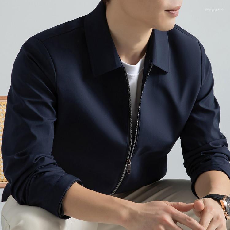 Premium Men's Jackets For Spring And Autumn Turn-Down Collar Double-Breasted Wholesale Cross-Border Clothing Executive