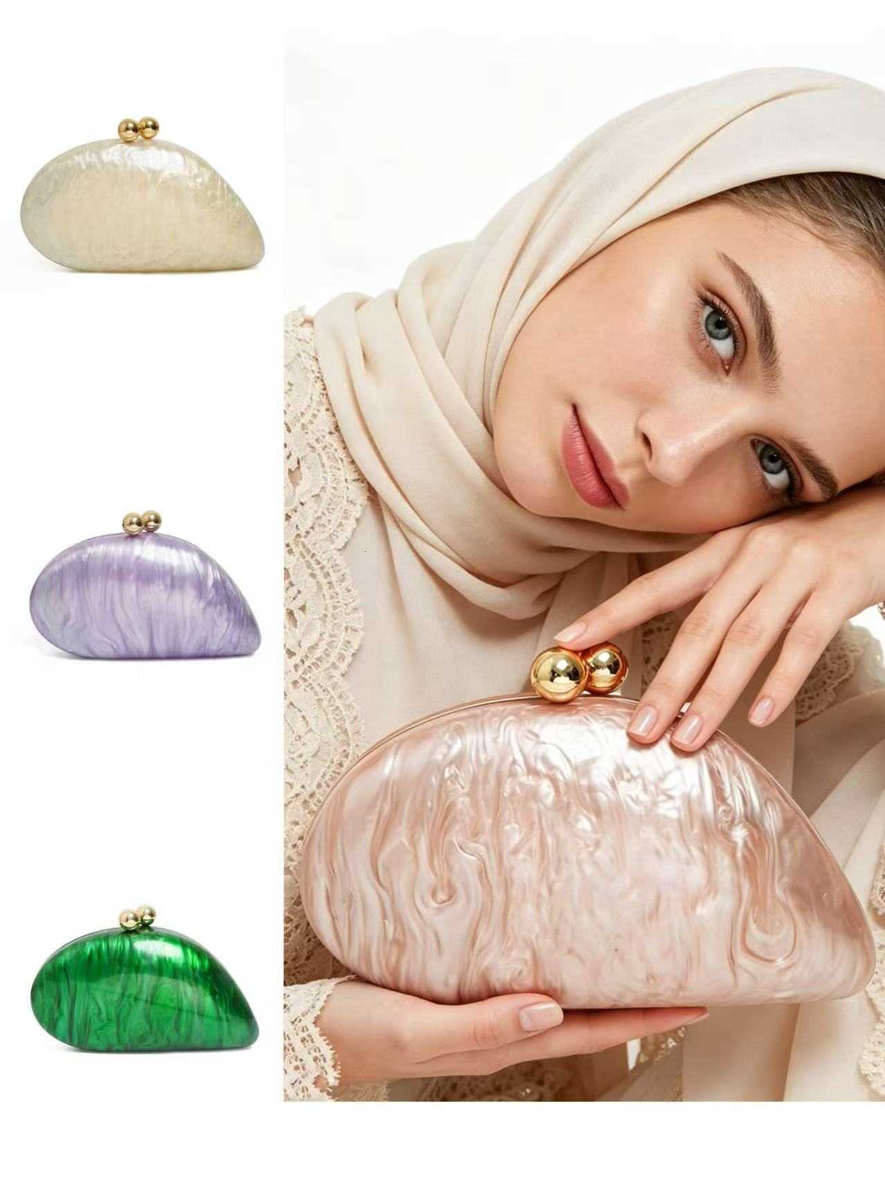 Bags 2026 Spring Summer Evening New Arrival Hot Selling Irregular Acrylic Shell Evening Bag Versatile Shoulder Crossbody Bag For D D260922