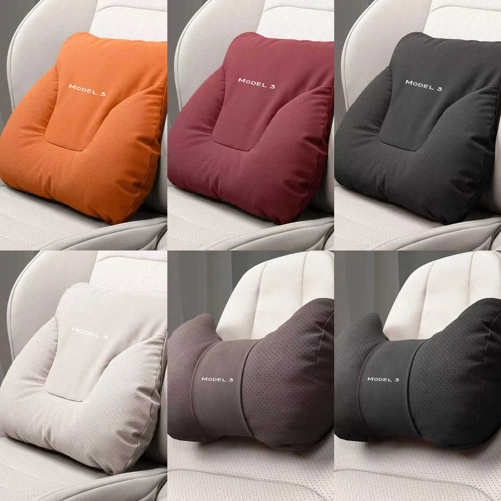Seat Covers For Car Tesla Model 3 Car Headrest Neck Support Seat Lumbar Cushion Soft Neck Pillow Automobile interior Accessories J260919