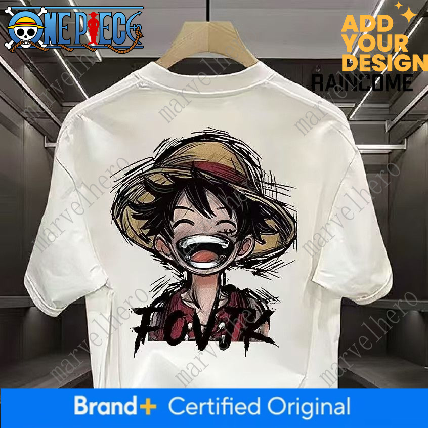 Pure cotton One Piece Luffy short-sleeve T-shirt, unisex, 2026 summer new style, loose fit, trendy on Instagram, versatile for students
