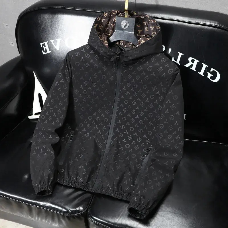 Men Short Jacket Brand Designer outerwear Clothes Lightweight Luxury Spring Casual Hooded Loose Oversized Coat Trendy Men's Jacket Cropped