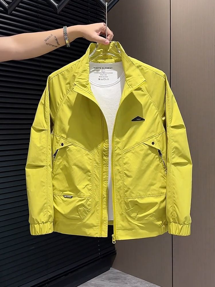 Luxurious Designer Men's Spring Outfit Jacket 2025 New Style Men's Jacket Trendy Loose-fit Versatile And Youthful Workwear Casual Top