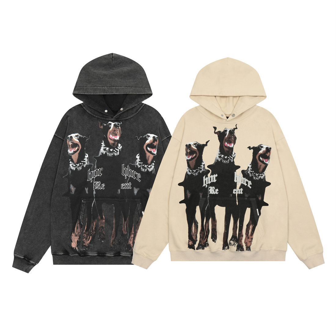 ZIC Trendy Oversized Solid Color Hoodie For Men Casual Loose Fit Long Sleeve Pullover Hooded Sweatshirt Streetwear Hip Hop Daily Wear Tops