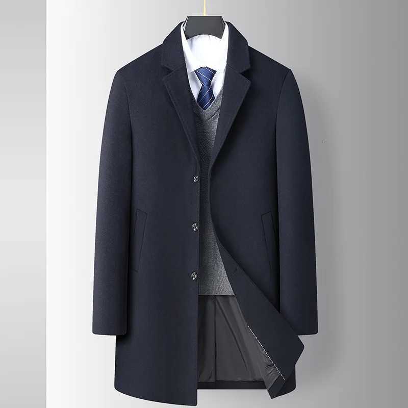 Arrival Men's Wool Blends New Fahsion Suepr Large Autumn Winter Medium Long Suit Collar Woolen Coat Men's Windbreaker Coat KX192 D2609211