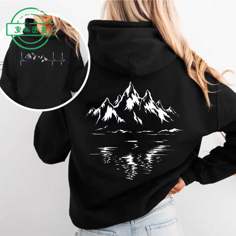 Print Men's Mountain Hoodies Sweatshirts Women Hoodies Outdoor Climbing Hiking Graphic Hoodies Long sleeve Top Outdoor Lovers Women's Hood