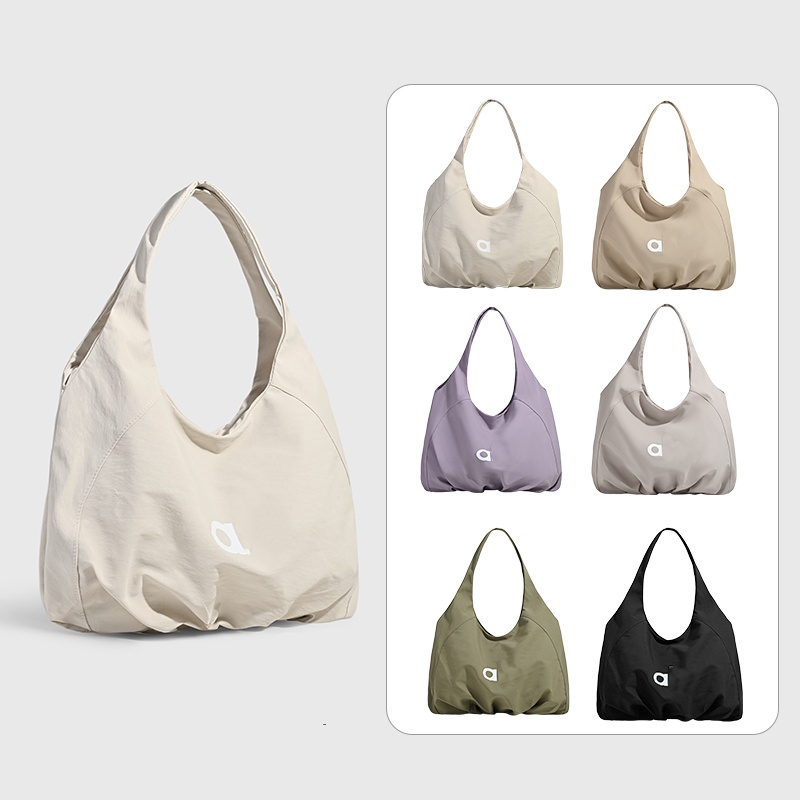 A2976 New Fashion Large Capacity Tote Bag Joker Casual Solid Color Commuter Handbag Women Yoga Bag Underarm Bag Shoulder Bag