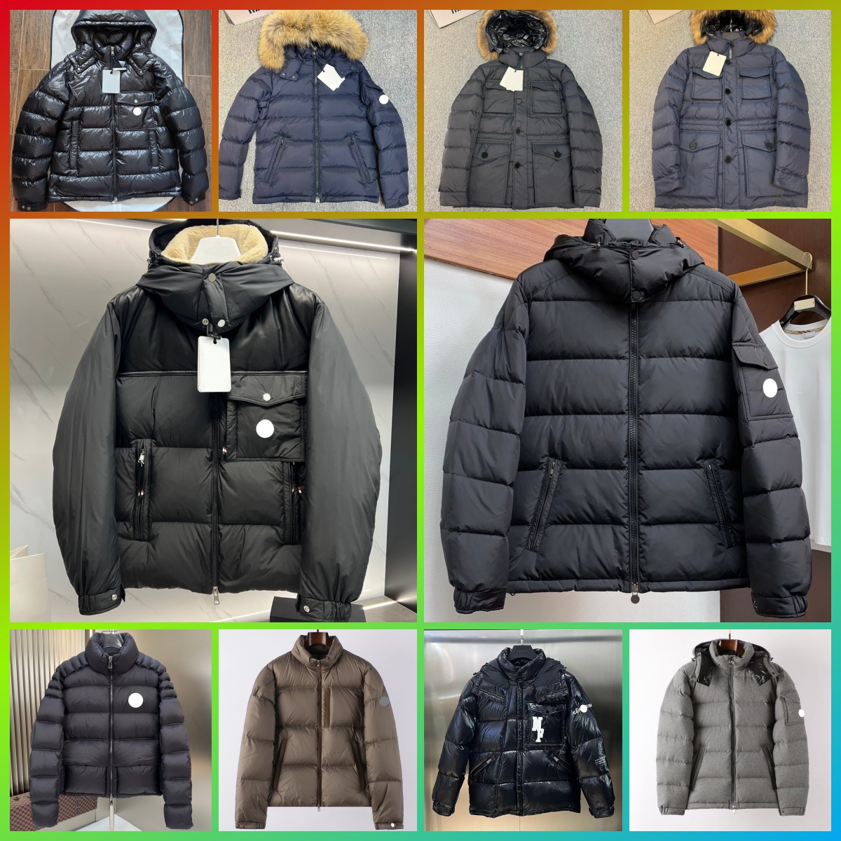 NFC vente chaude designer hiver doudoune veste d'hiver coupe-vent doudoune et veste d'automne col de manteau veste à glissière pour hommes veste