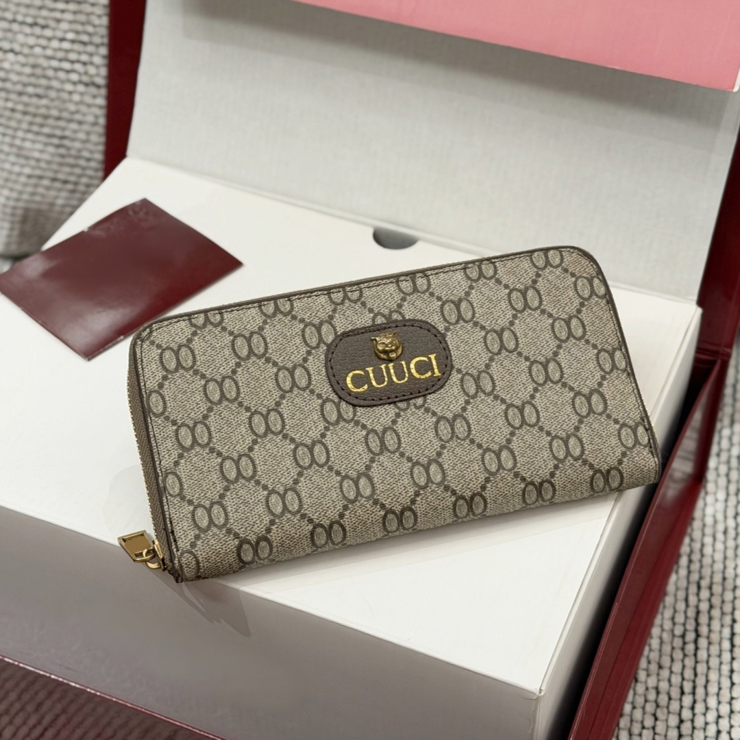 New High Quality Designe Long Purse Double G Trends Retro Monogram Empreinte Classic Old Flower Purse Women Retro Clench Clamshell Capacity Multi Ca