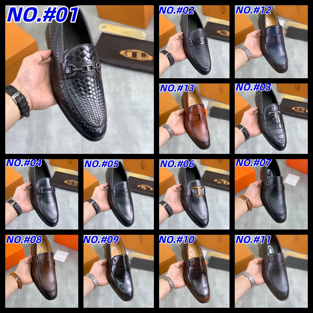 2026 Top Luxury Men's Genuine Leather Designer Loafers Shoes Handmade Stitching Casual Slip On Loafer Plus Size 46 Luxury Casual Shoes size 38-