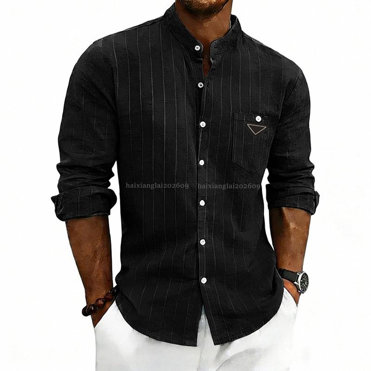 Fall Designer Shirt Men Linen Cotton Button Up Shirt Men Shirts Designer Long Sleeve Chemise Homme Lapel Collar Casual Shirt Spring Summer Brands Me