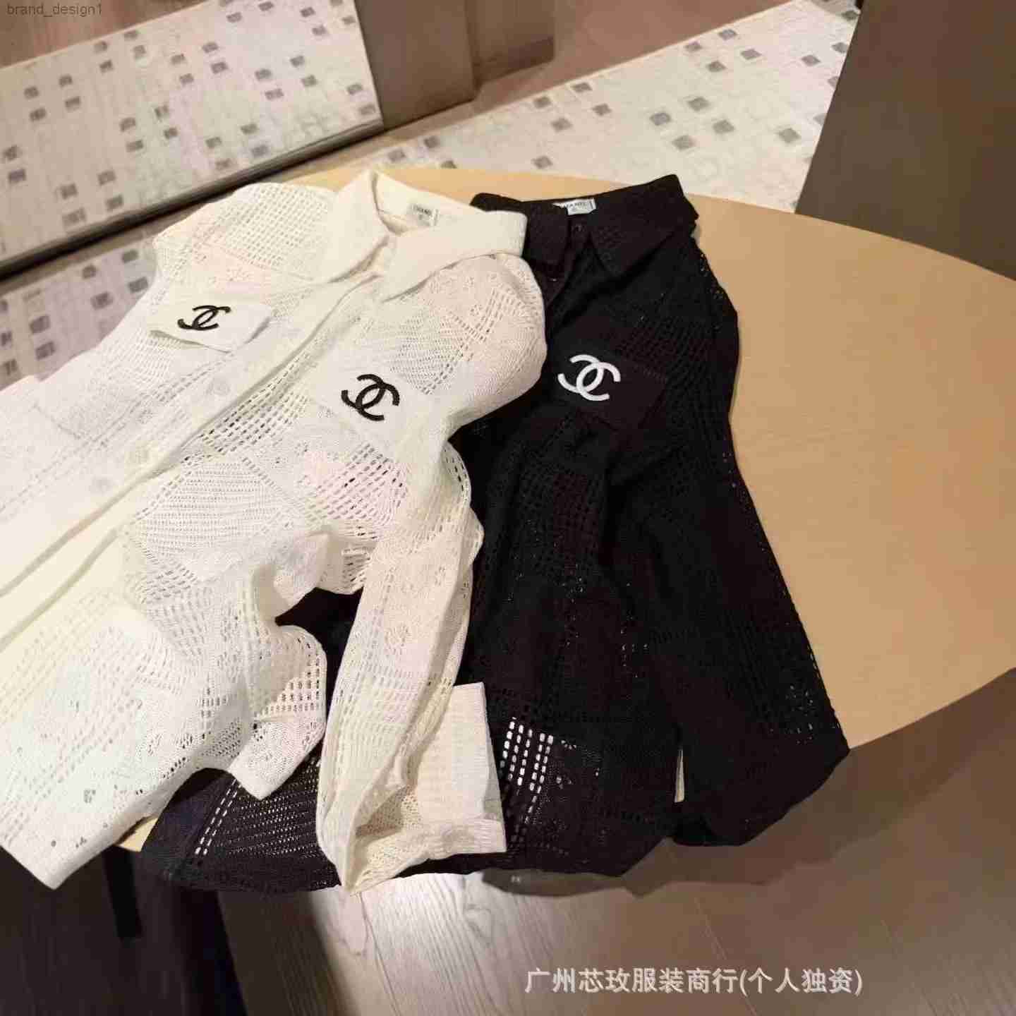 Xiaoxiang's original 2026 new Korean-style elegant slim-fit fashion design hollow-out summer sunscreen shirt top