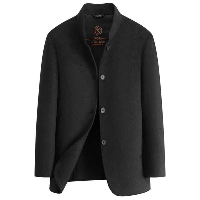 Arrival Blends New Men's Wool Fahsion Suepr Large Winter Men Casual Standing Collar Double-sided Men's Woolen Coat Plus Size M-2XL3XL4XL5X