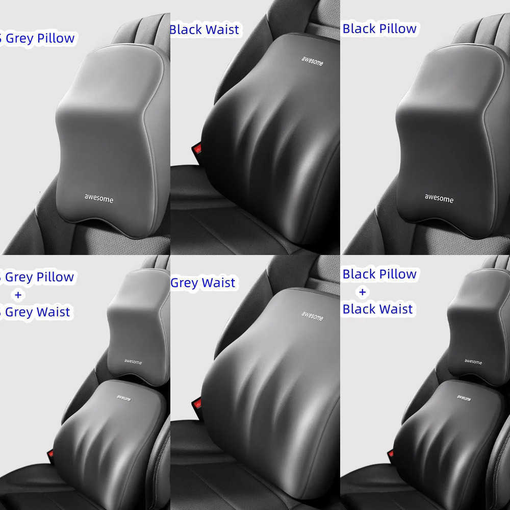 Car Car Seat Covers Lumbar Back Support Headrest Neck Pillow Memory Foam Lumbar Pillow Universal Soft Neck Pillows Cushion Car Supplies J260919