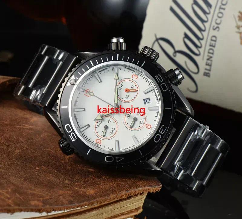 2026 New six needles Stitches Luxury Mens Watches Quartz Watch High Quality Top Brand Designer Clock Stainless steel Belt Men Fashion Accessories Ho