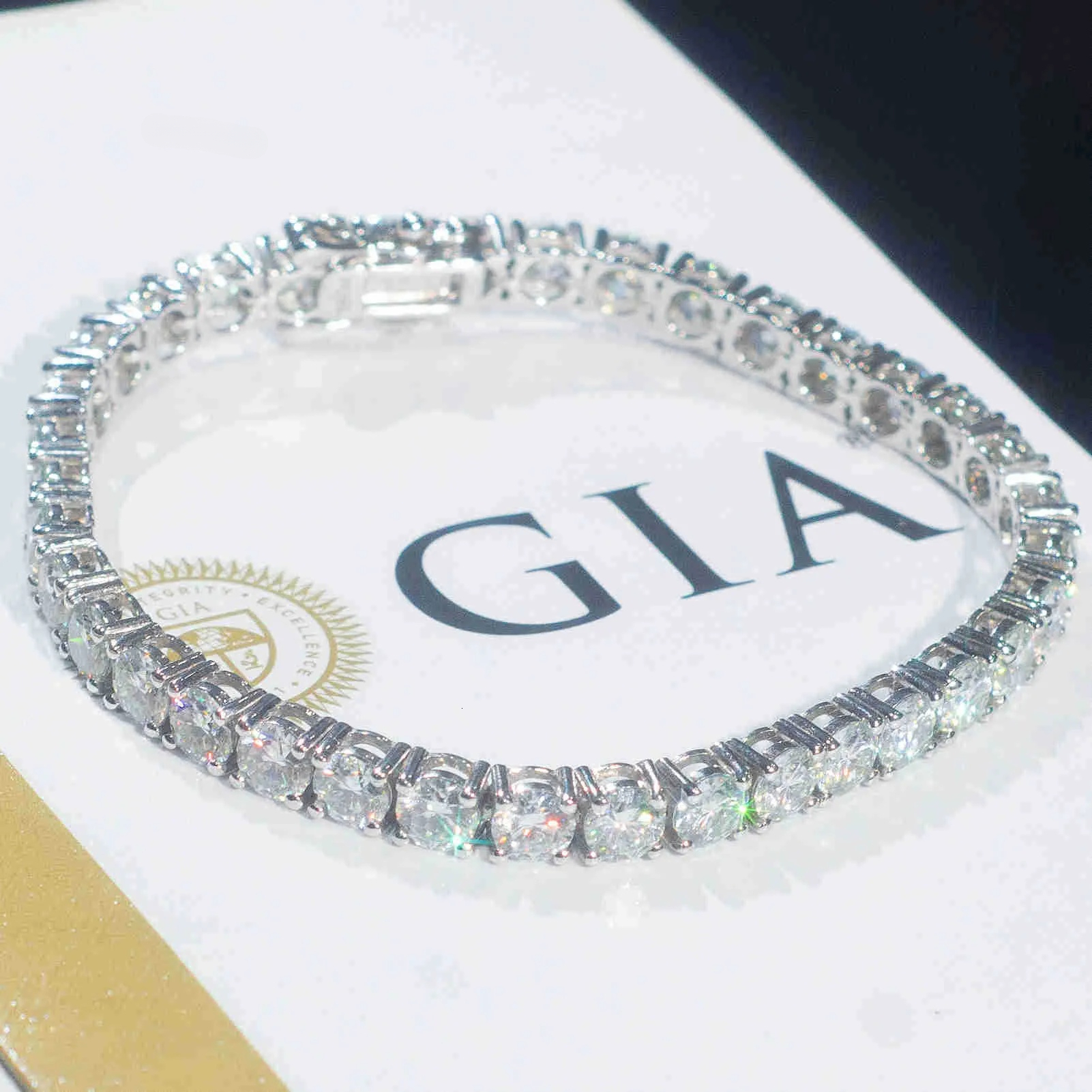 GIA IGI Certified Grown Bracelet 10K 14K 18K Gold Adjustable Vvs Lab Created Diamond Tennis Chain