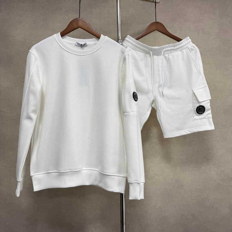 Designer Clothes Women Cpcompanyyyy Hoodie Luxury CP Shorts Solid Color Round Neck Lens Workwear Sports Loose Casual High Street Baby Size S-xl