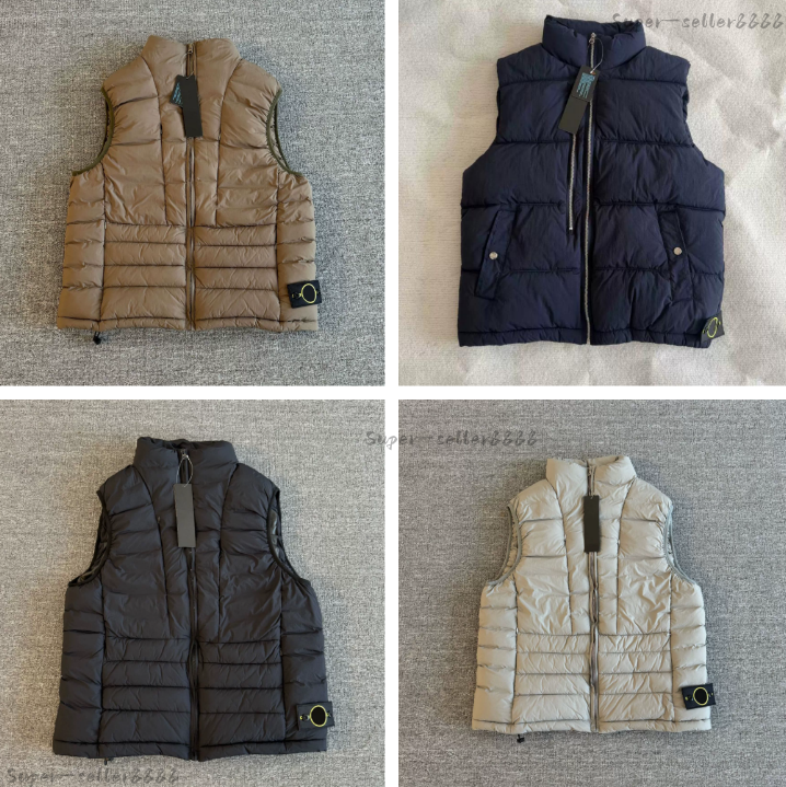 Designer Men Stones Jacket Vest Puffer Jacket Men Down Vest Coat Gilet Body Warmer Winter Vest Casual Topstoney Compass Badge Windproof Sleeveless M