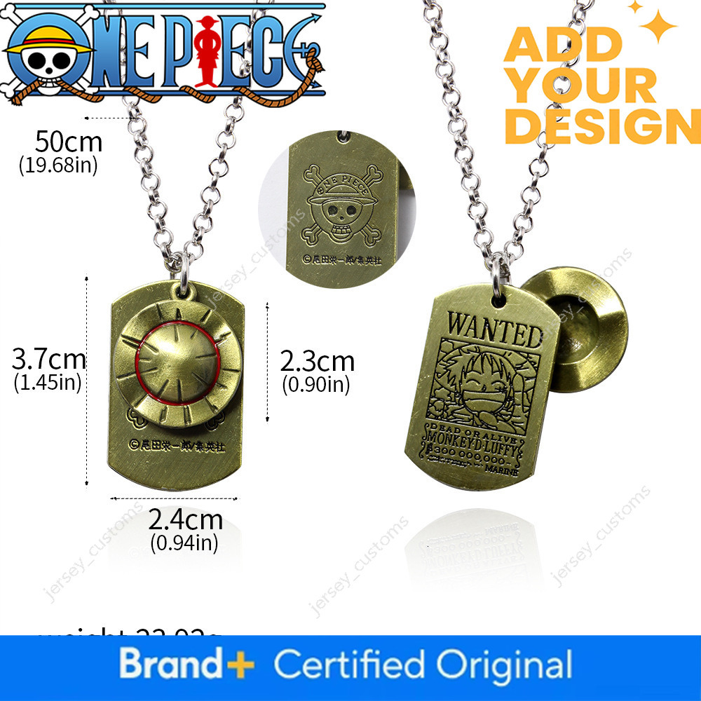 Cross-border best-selling skull dog tag with straw hat keychain pendant, One Piece anime merchandise and accessories