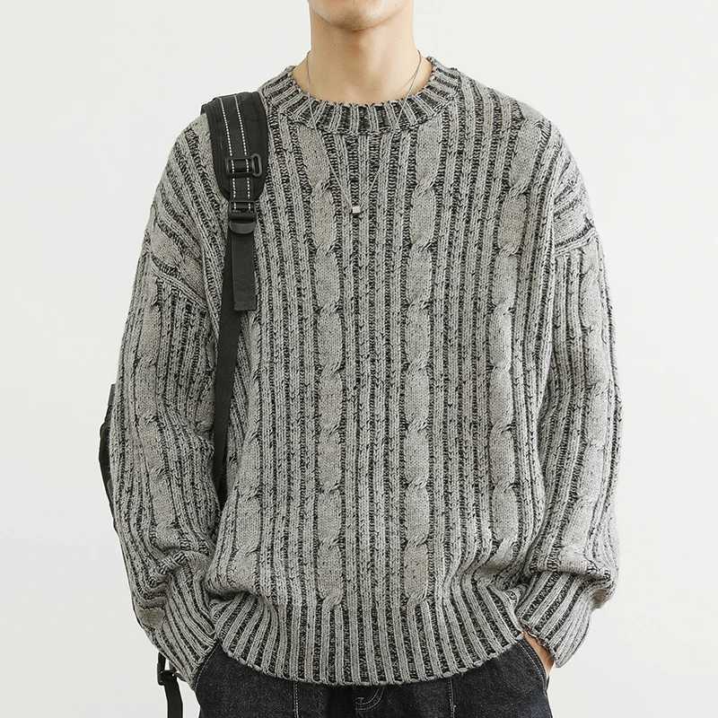 Winter Sweater Men's New Knitted Sweater Youth Korean Version Loose Solid Color Base Shirt Round Neck Pullover Sweater S260921G21S