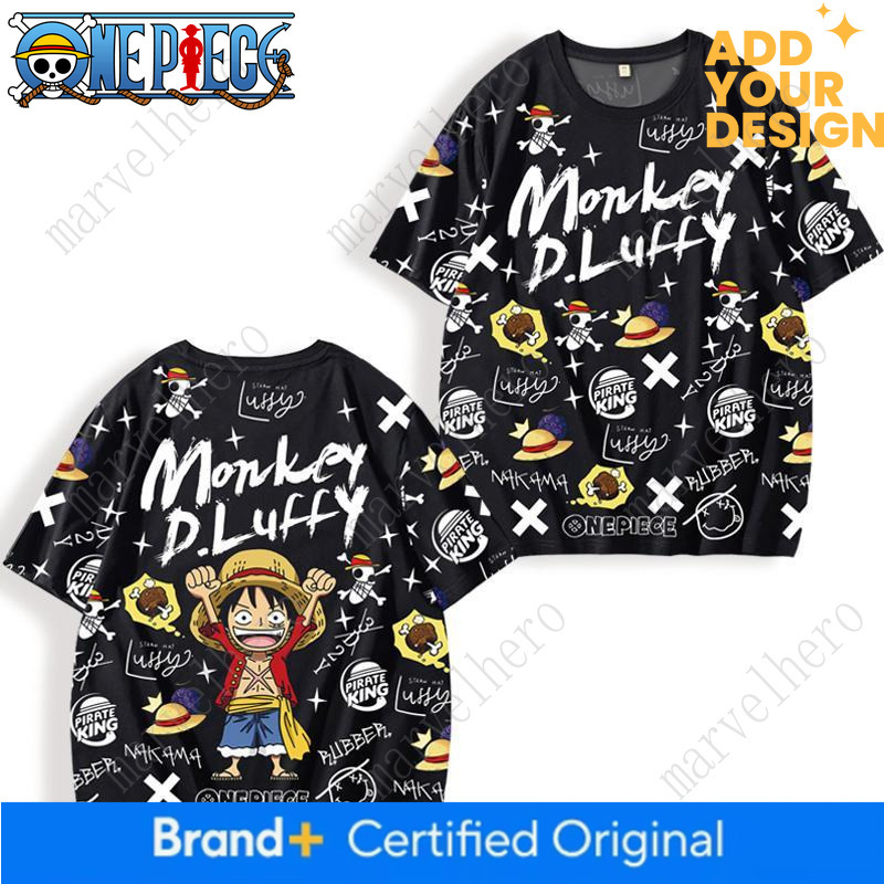 Trendy short-sleeved T-shirt, new One Piece design, fashionable summer print, loose-fitting top
