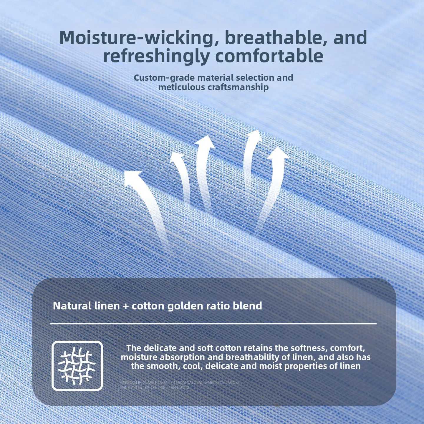 Men's Men's 2026 Casual Shirts Long Sleeve Shirt Solid Color Linen Cotton Blend Breathable Skin Care Formal Casual Shirts H2609211