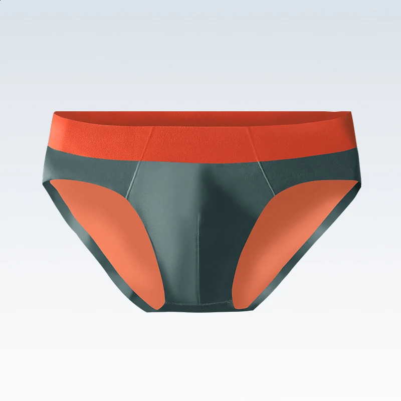Men's ice silk seamless underwear men breathable briefs summer thin boys sports low waist sexy short shorts head 260921