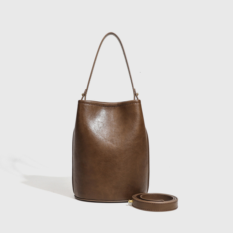 Autumn Winter New Niche Handheld Bucket High-end Feel Shoulder Large Capacity Lazy Style Women's Bag Commuting dhmallking
