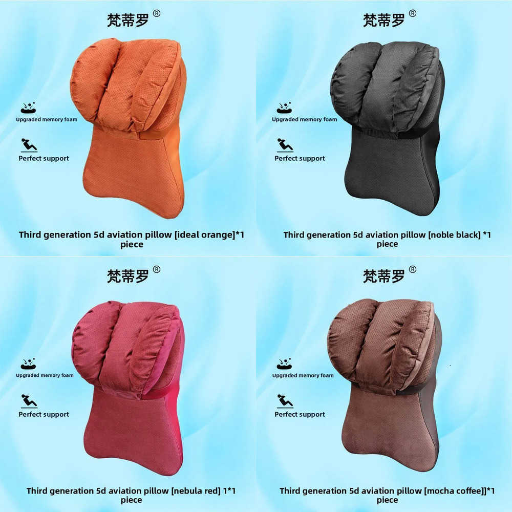 High Covers Car Seat Quality Universal Car Headrest Cushion Car Seat Neck Pillow Perforated Leather Head Support Luxury Sedan SUV Neck Pillow J26091