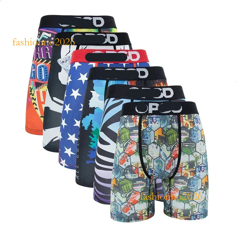 Six Pcs Psdnessity Fashion Printed Men Psdmen Underwear Boxer Cueca Male Pantiesy Lingerie Men Underpants Boxer Briefs Sexy Mens Psdslysboxers Boxer