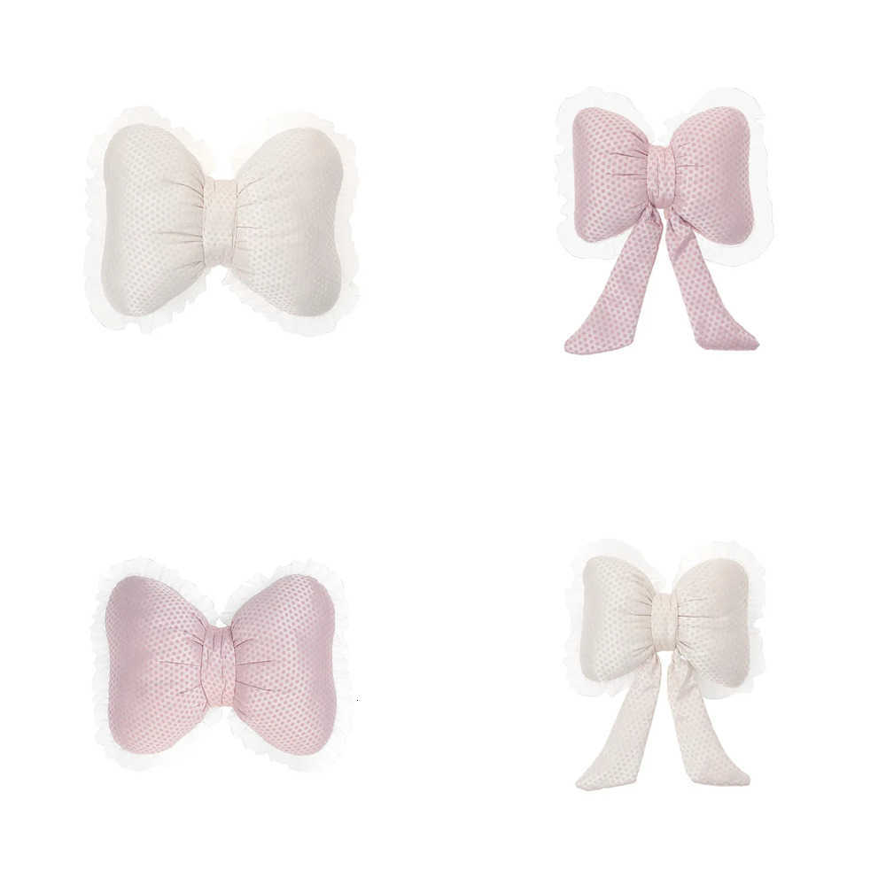 Seat Covers Pink Car Bowknot Car Headrest Pillow Lovely Auto Seat Head Support Neck Protector Cushion Plush Automobiles Lumbar Rest Car Kits J260919