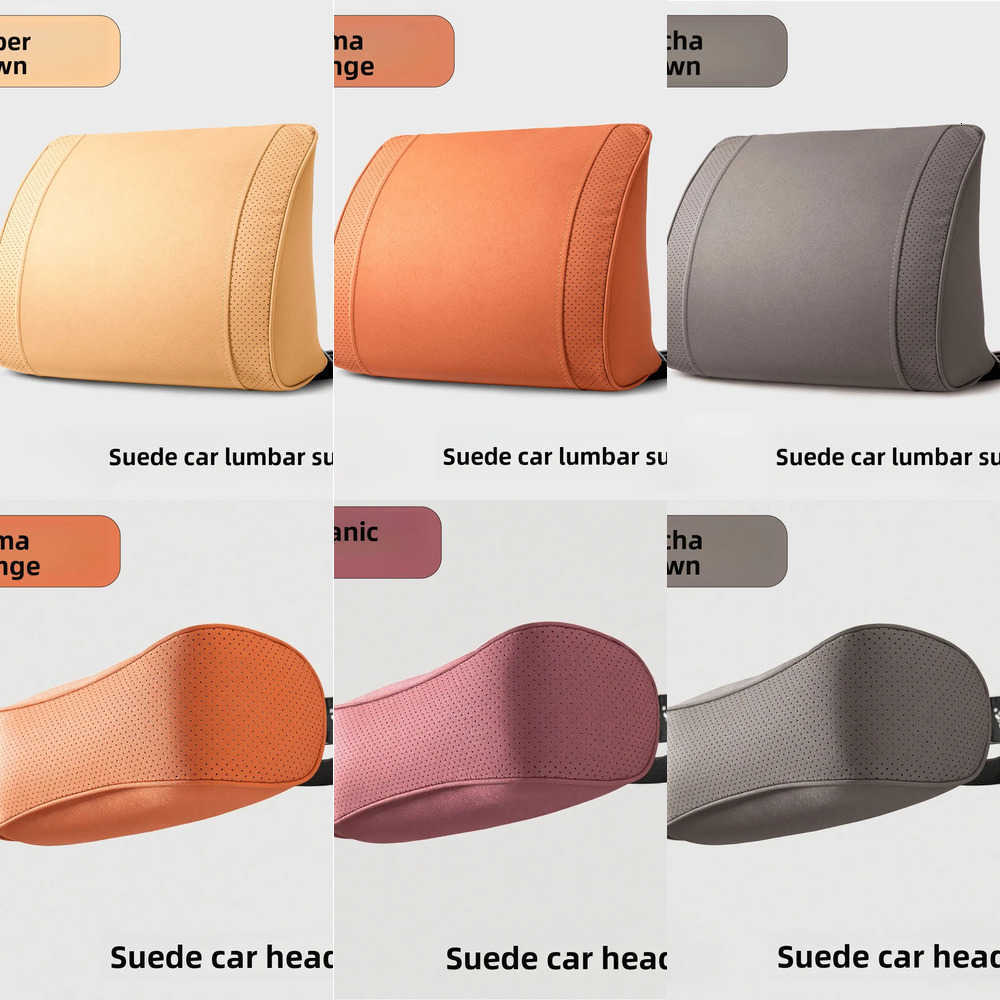 High Car Seat Covers Quality Universal Car Headrest Cushion Car Seat Neck Pillow High-grade Leather Breathable Lumbar Support Car Pillow J260919