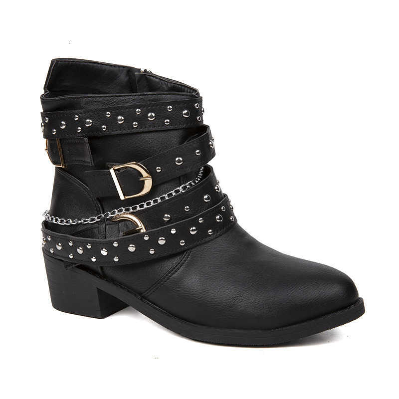 Zapatos de otoño, botas de invierno para mujer, botas cálidas para ocio, botines cómodos con cordones cruzados para mujer, zapatos planos H260921