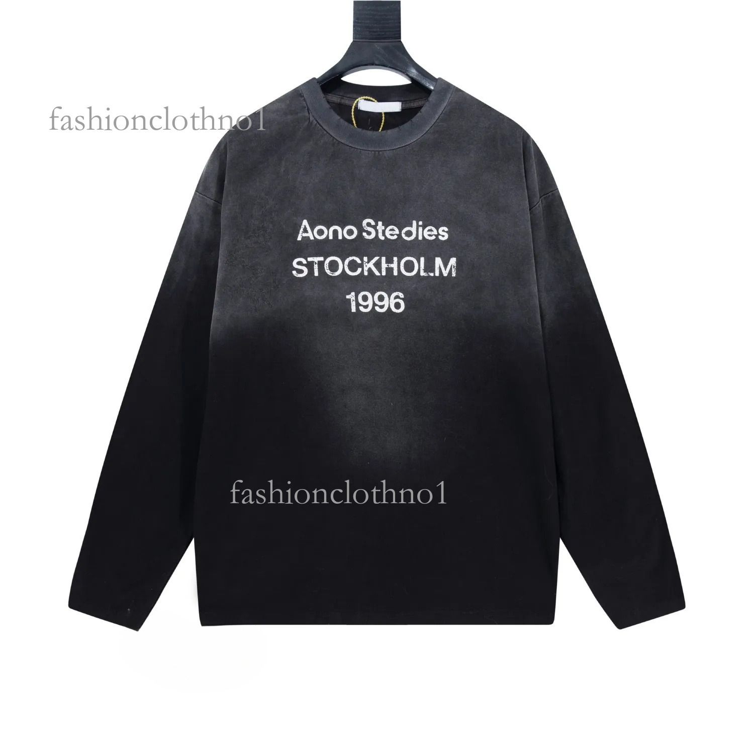 Acneastudios Hoodies Designer Fashion Acneshirt Hoodie With Lettering Print Washed Long Sleeve Loose Fit Cotton High Quality Unisex Acnr Studios Swe