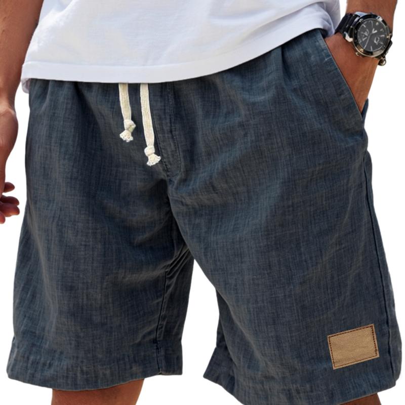 Designer Style Nouvelle Arrivée Haute Qualité Hommes D'été Décontracté Lâche Cordon Short Polyester Lin-Look 5 Points Short De Sport De Plage Ave