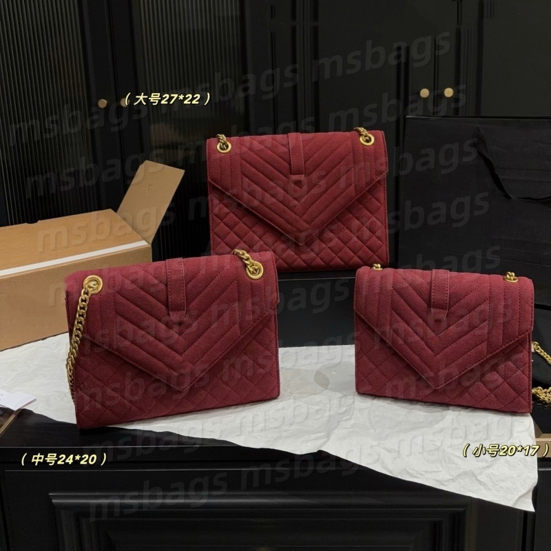 2026 High quality designer suede makeup bag fashionable diamond shaped quilted texture chain shoulder crossbody bag dinner shopping bag Solferino 10