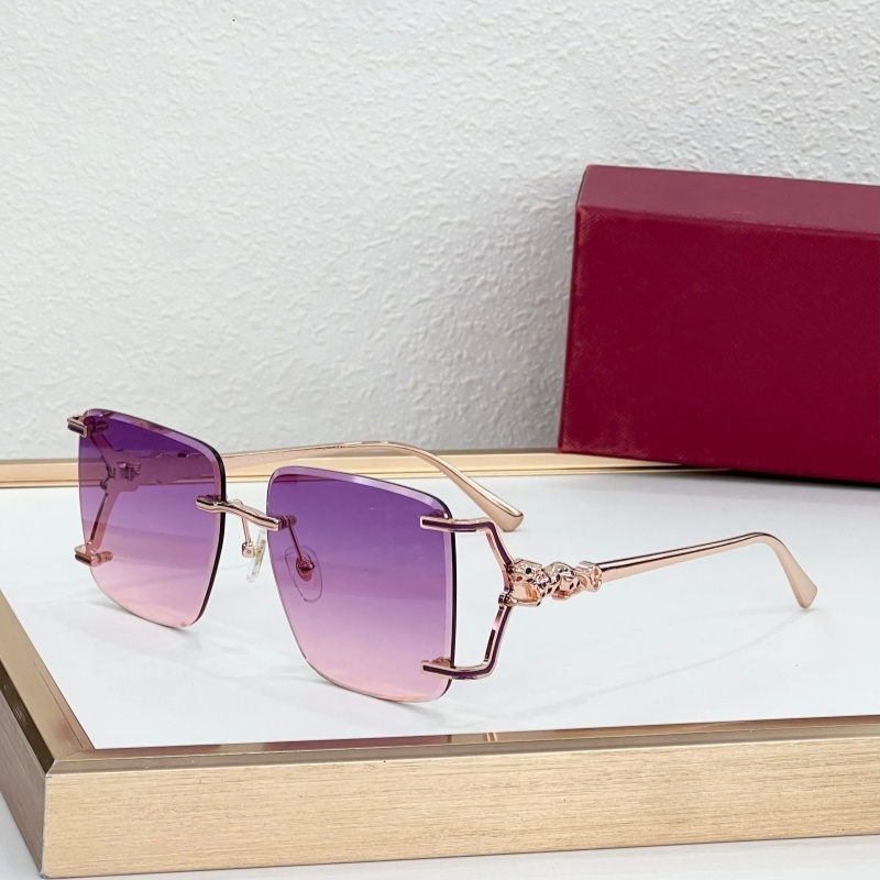 New Eyewear CT02280O Fashion Rimless Square Sunglasses TOP Quality For Women Luxury Metal Frame Gradient Lens UV400 Protection With Original Box Siz