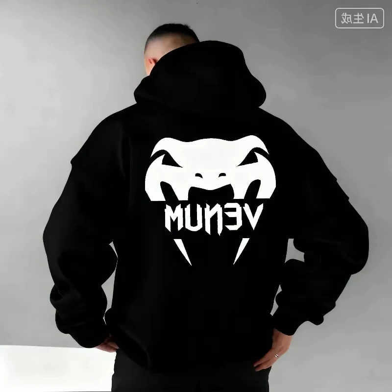 New! Men's NEw Hoodies Sweatshirts Men's Boxing Sports Hoodie Warm and Comfortable Casual Hoodie for Autumn and Winter Fashionable Printed