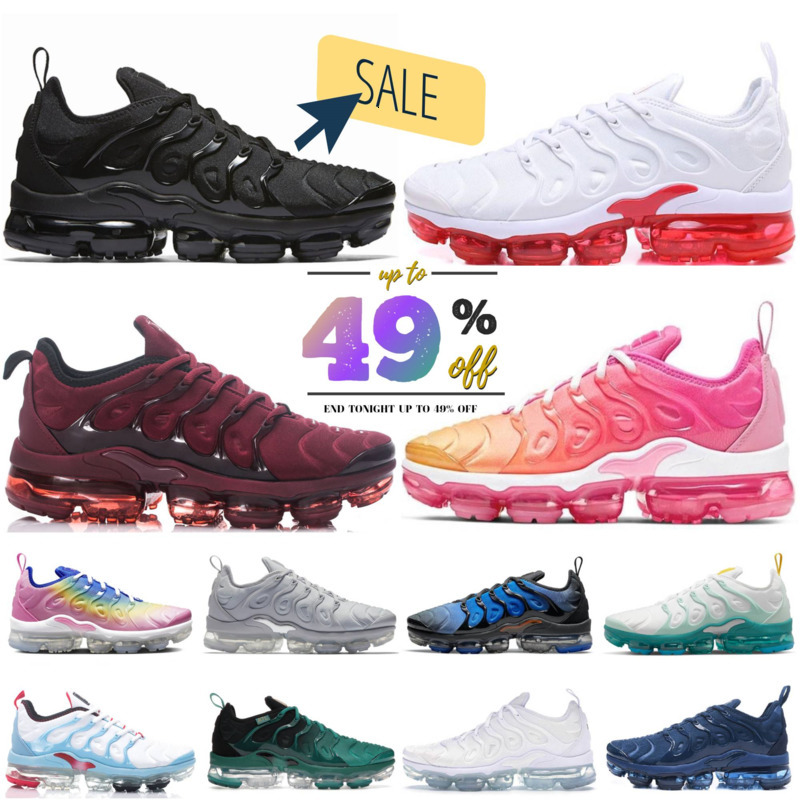 Top 2026 Designer Vapormmaxss Tn Plus Running Shoes Maxtns Men Women Sneaker Triple White Black Burgundy Cherry University Blue Game Royal Walking J
