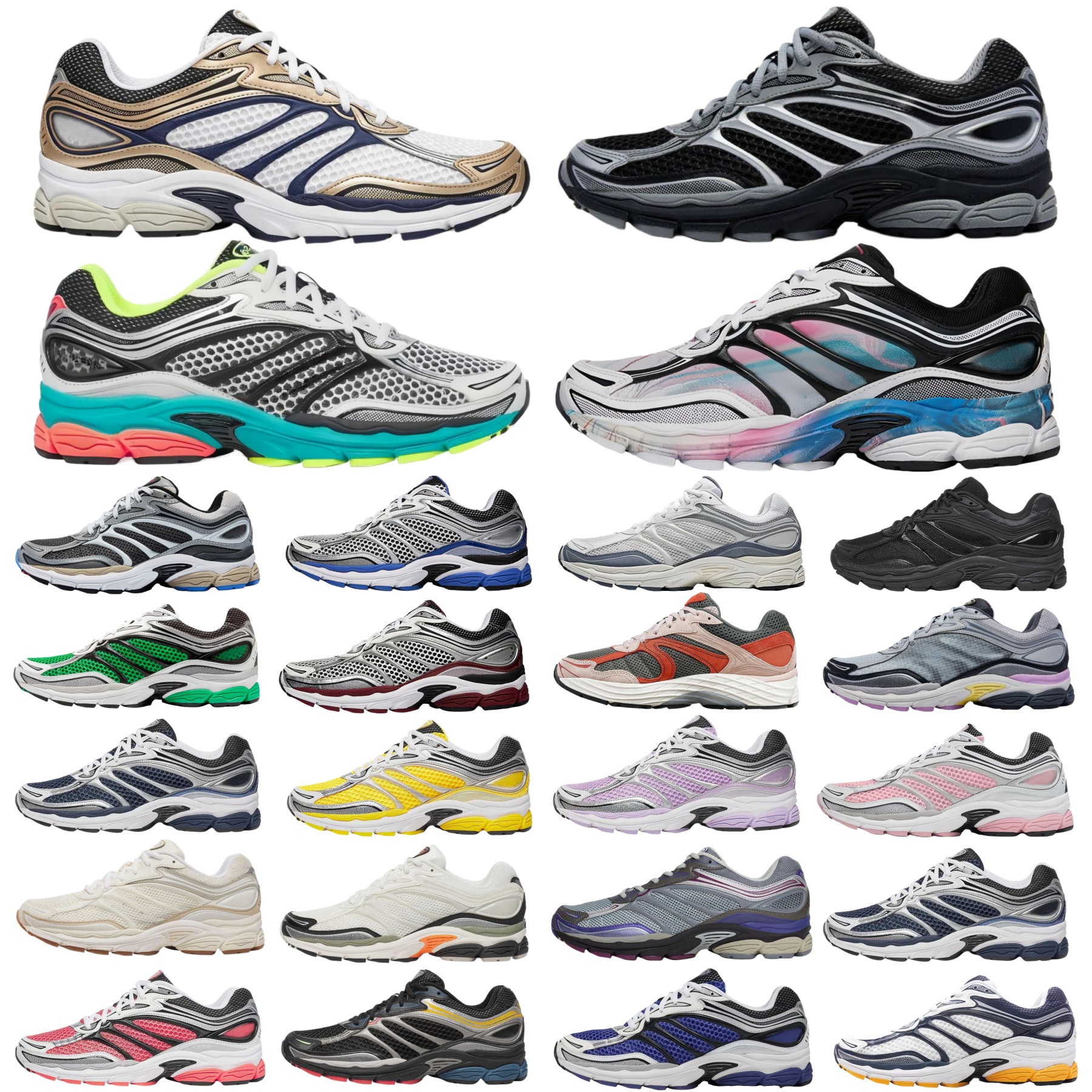 Designer Sauconny Progrid Omni 9 Mens Womens Sneakers White Black Red Silver Blue Outdoor Running Shoes Shock Absorption Wear Resistant Thick Sole S