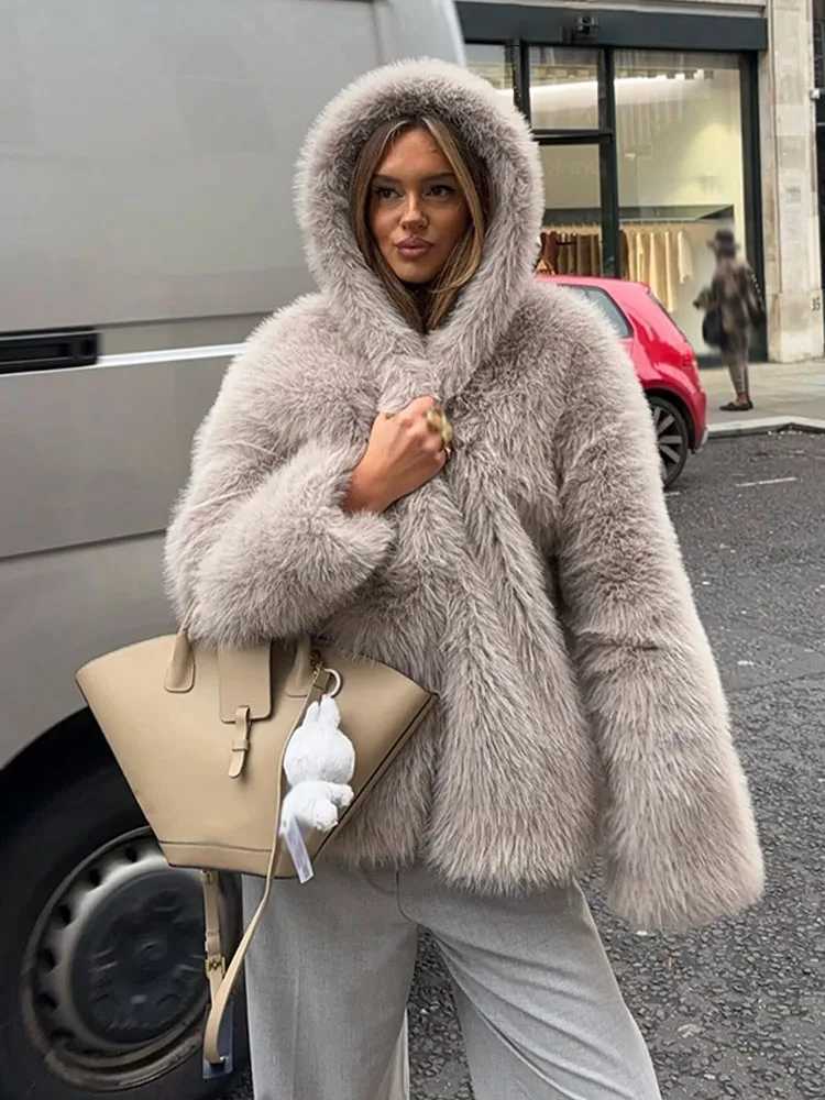 HH Women's Winter New Fashion Warm Coats Solid Hooded Long Slves Single Breasted Female Casual Loose Short Coats Trendy T260829
