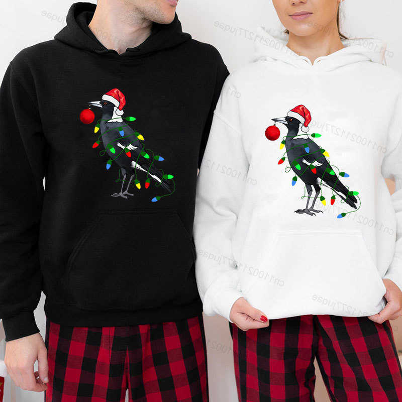 Magpie Men's Hoodies Sweatshirts Christmas Graphic Hoodies for Women Men Cute Xmas Print Sweatshirts Autumn Winter Casual Loose Holiday Party T