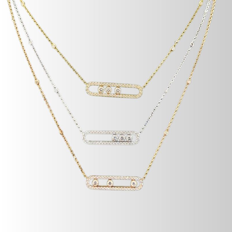 Designer Necklace Women Diamond Necklaces Fashion Plated Gold Sliver Chains Classic Diamond Letter Pendant Luxury Jewlery Designers For Men Women zh