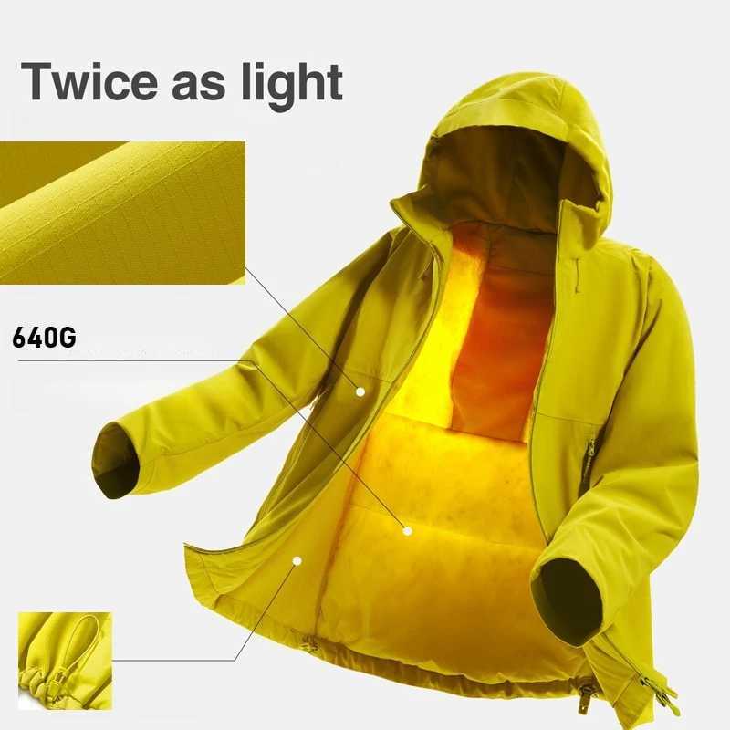 Men's Ultra-Lightweight Hooded Down Jacket with 90% White Duck Down - Windproof Waterproof Cozy Warmth Q260921
