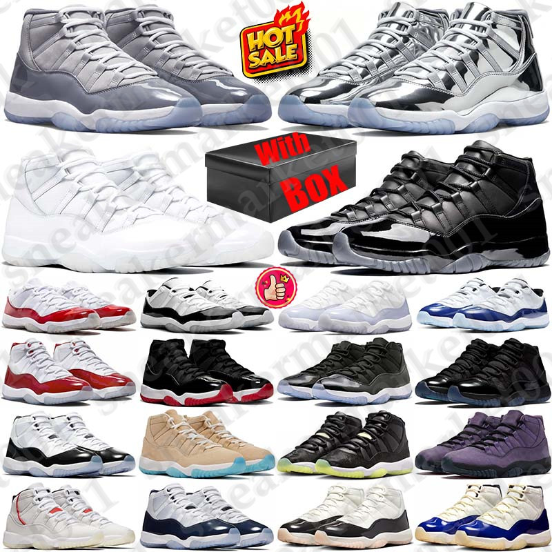 Free Shipping With Box Basketball 11 11s lows Shoes Designer Sport sneakers Gamma Blue for shoe mens womens Space Jam high UNC d h gate Cool Grey br