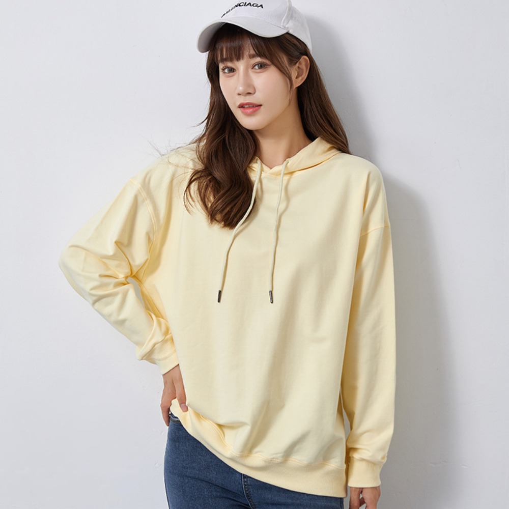 Cotton Pullover Sweater Women's Long Sleeved Top Spring and Autumn Hooded Sweater